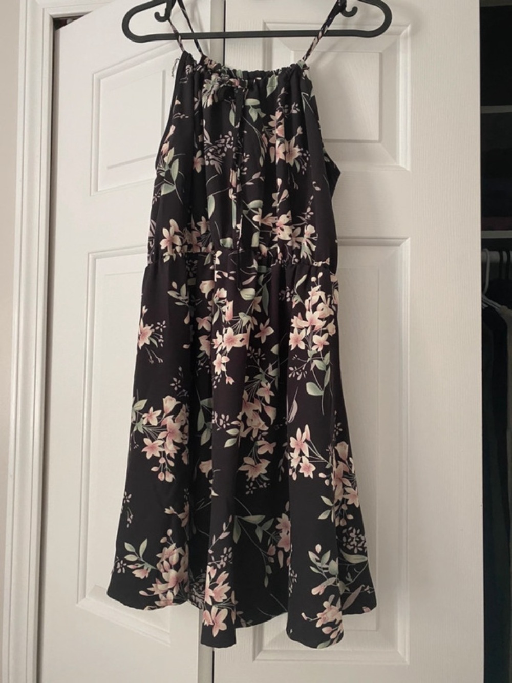 Amazon Black Floral Spaghetti Strap Sundress